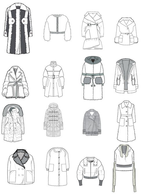 干货│服装设计款式图 初学者入门临摹参考素材